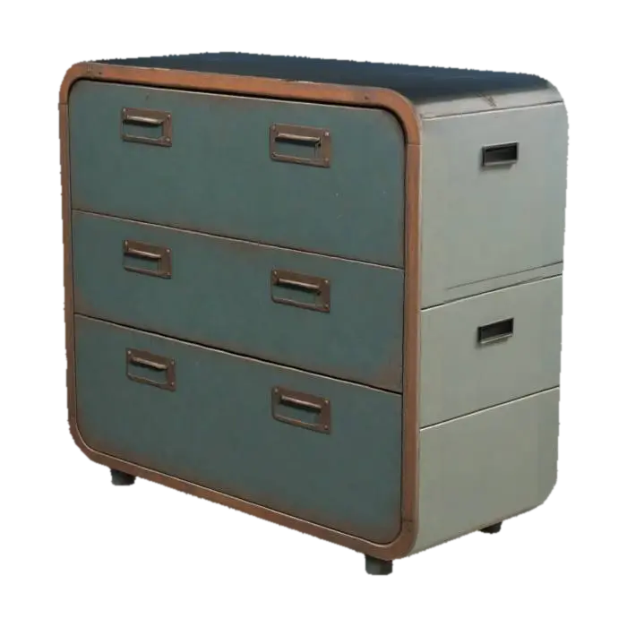 file cabinet-3D-modell, genererad av AI