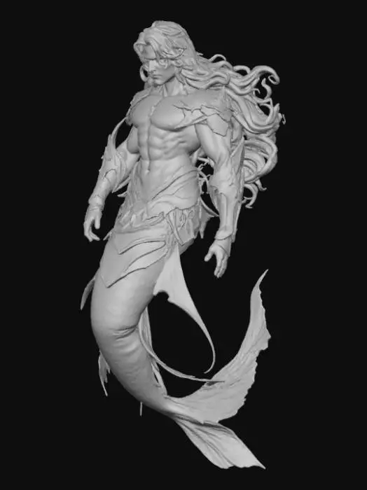 3D model for Golden Merman Majesty