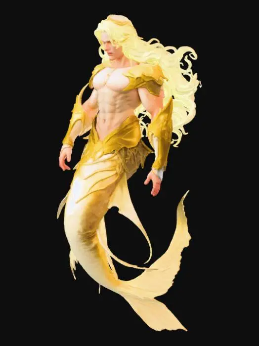 3D model for Golden Merman Majesty