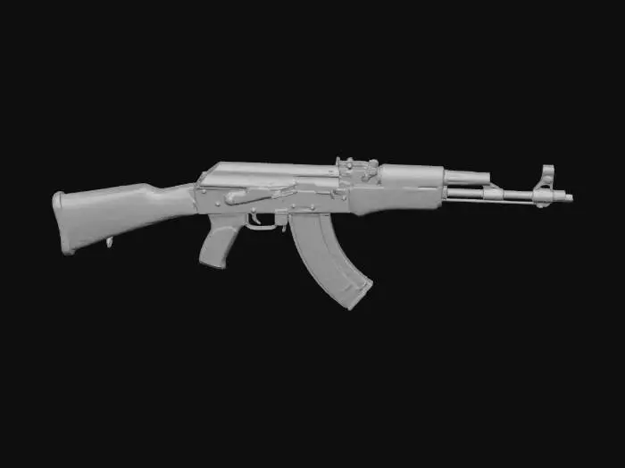 3D model for old ak-47 with blood on it