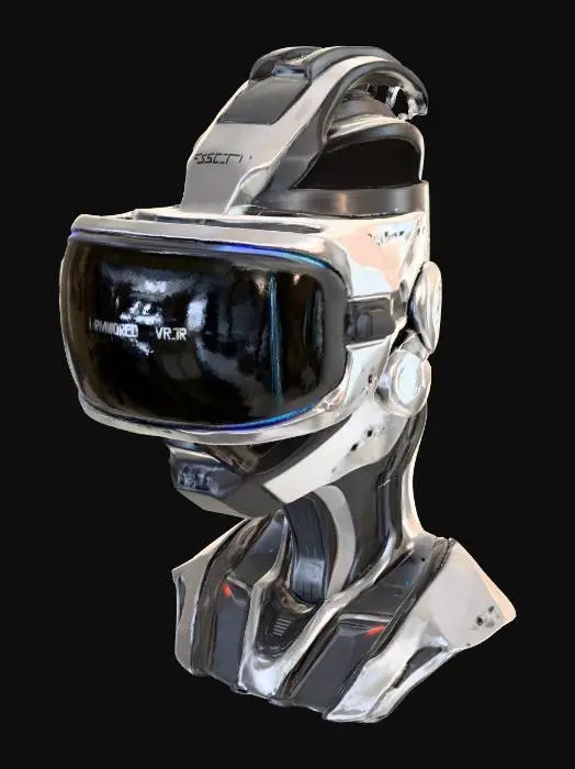 3D model for Scifi Armored VR Headset