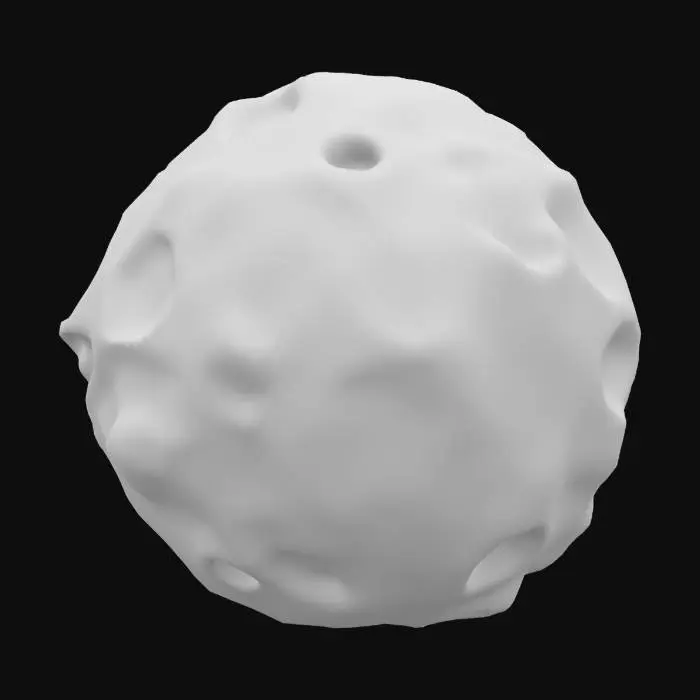 3D model for A toon asteroid, low poly, high contrast, cartoon, craters