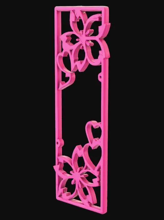 3D model for Floral Hearts Border