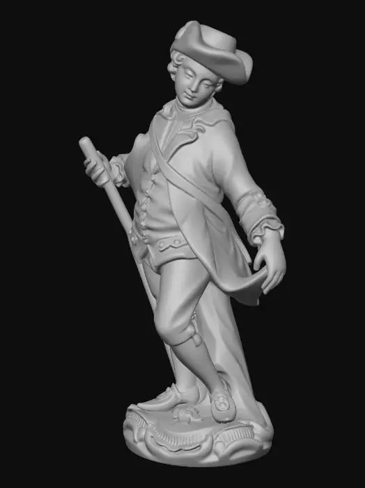 3D model for Bibelot Child Gardener With Shepherd's Crook