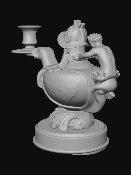 3D model for Capodimonte Lampara Aceite Bibelot