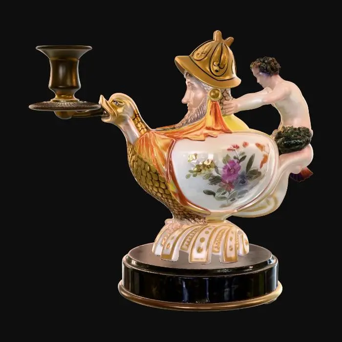 3D model for Capodimonte Lampara Aceite Bibelot