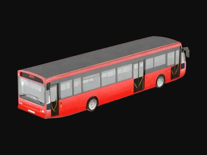 3D model for Red City Bus