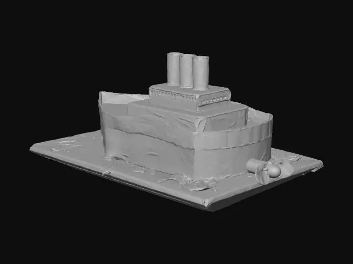 3D model for Cardboard Ship Model