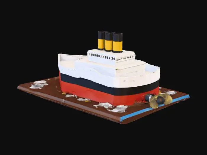 3D model for Cardboard Ship Model