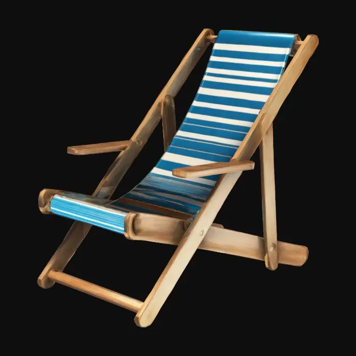 3D model for stylized deck chair

