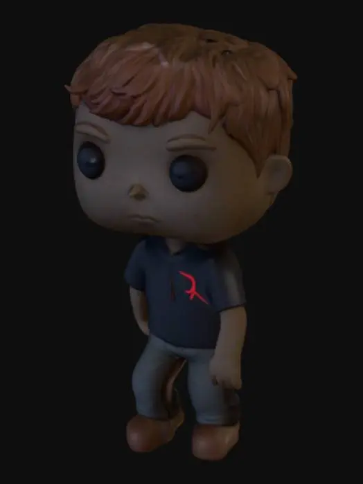 3D model for Chibi Avatar in Black Shirt