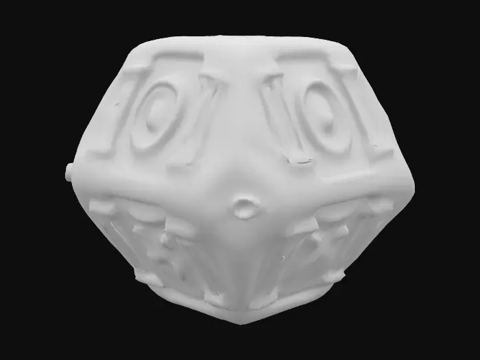 3D model for one dice with ancient ruins on it., #AroundTheWorld#