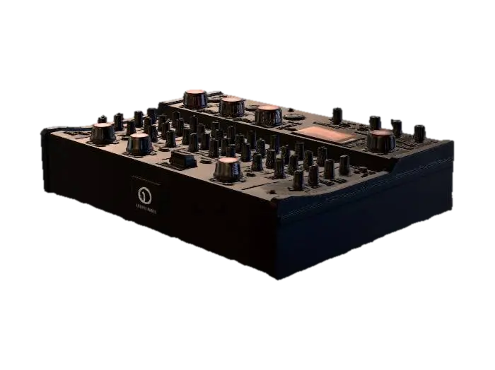 DJ Mixer 3D model, vytvořený pomocí AI