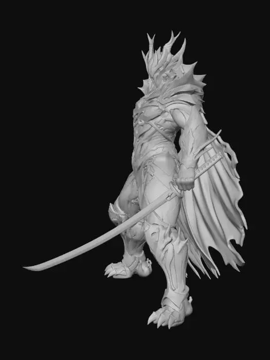 3D model for Warforged echo samurai
