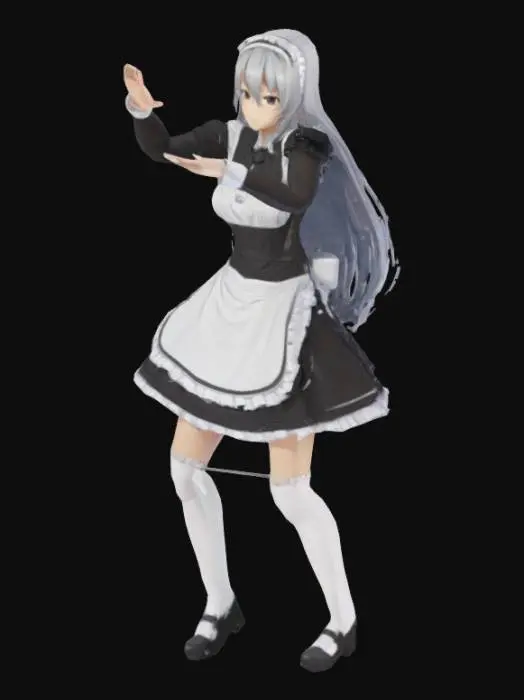 3D model for Maid in T-Pose