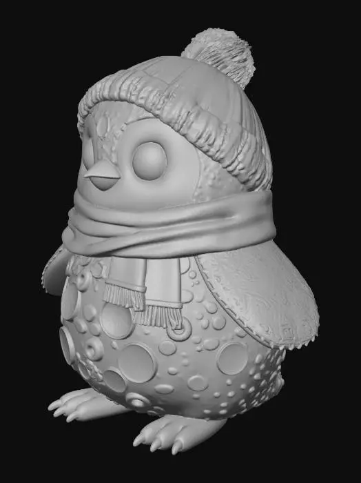 3D model for Winter Pizza Owl