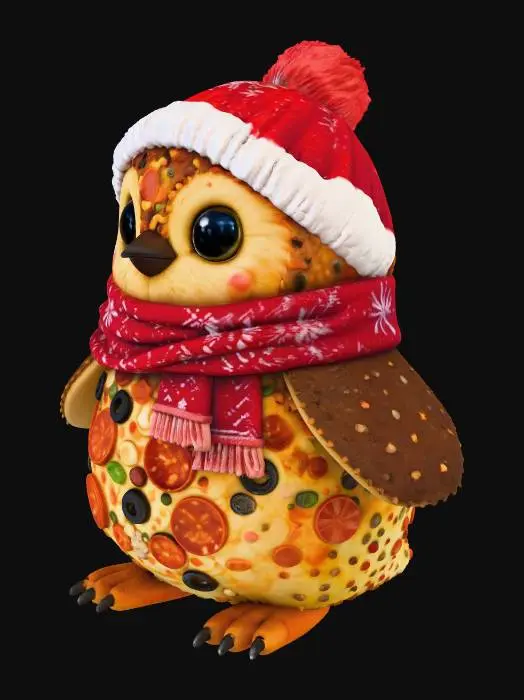 3D model for Winter Pizza Owl