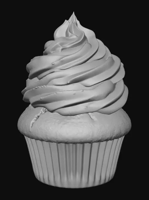 3D model for Rainbow Swirl Cupcake