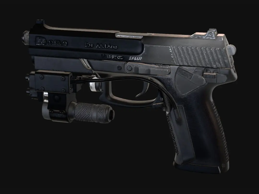 3D model for HK Mark 23 .45 Auto with tactical light