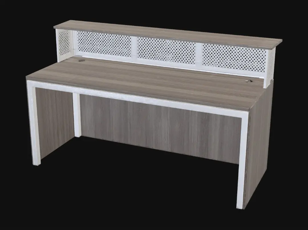 3D model for Executive desk with perforated back panel
