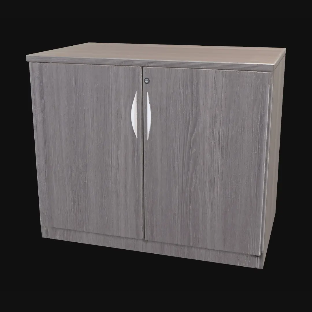 3D model for Grey Oak Two-Door Cabinet