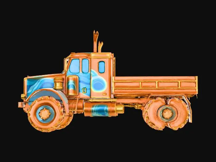 3D model for has una camioneta estilo realista animado que no tenga copyright y que sea de carga