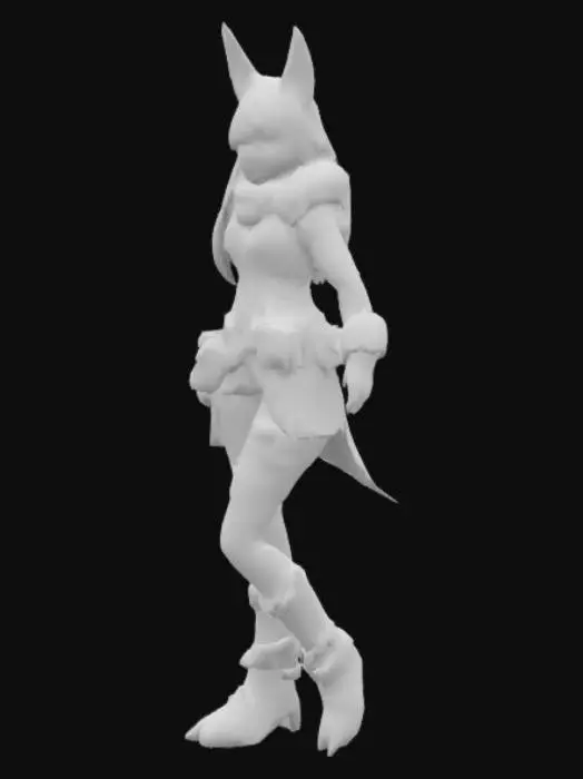 3D model for wolf girl