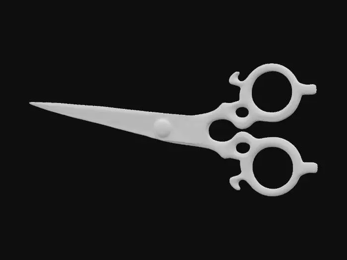 3D model for a, Gentle, Stylized, highly detailed model of Vintage scissors, Pixar Style.