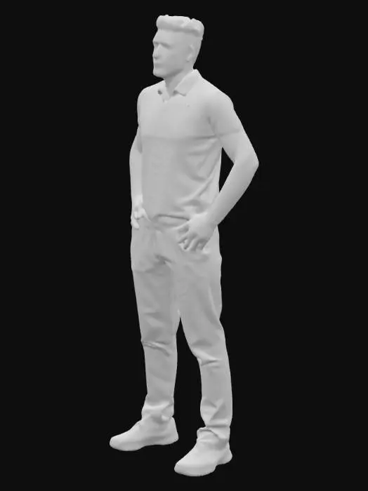 3D model for RCB Cricketer in Red Training Kit