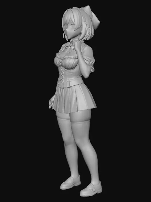 3D model for Maid in Brown Skirt