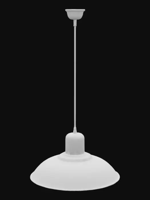 3D model for Simple industrial style lamp hanging on a 1 meter long cable with a lightbulb