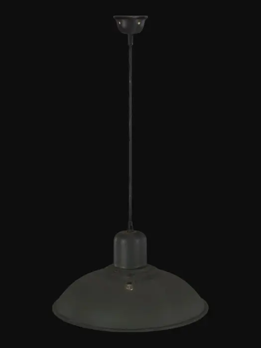 3D model for Simple industrial style lamp hanging on a 1 meter long cable with a lightbulb