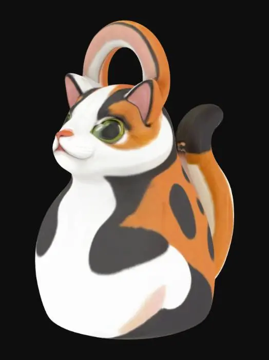 3D model for give me a simple flat clean line cut out animal charm with a flush flat connecter loop at the top