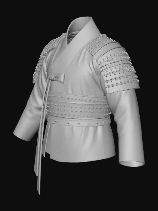 3D model for Armored Hanbok Warrior