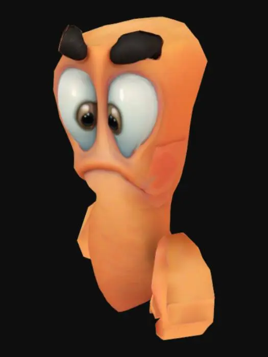 3D model for Cartoony Worm