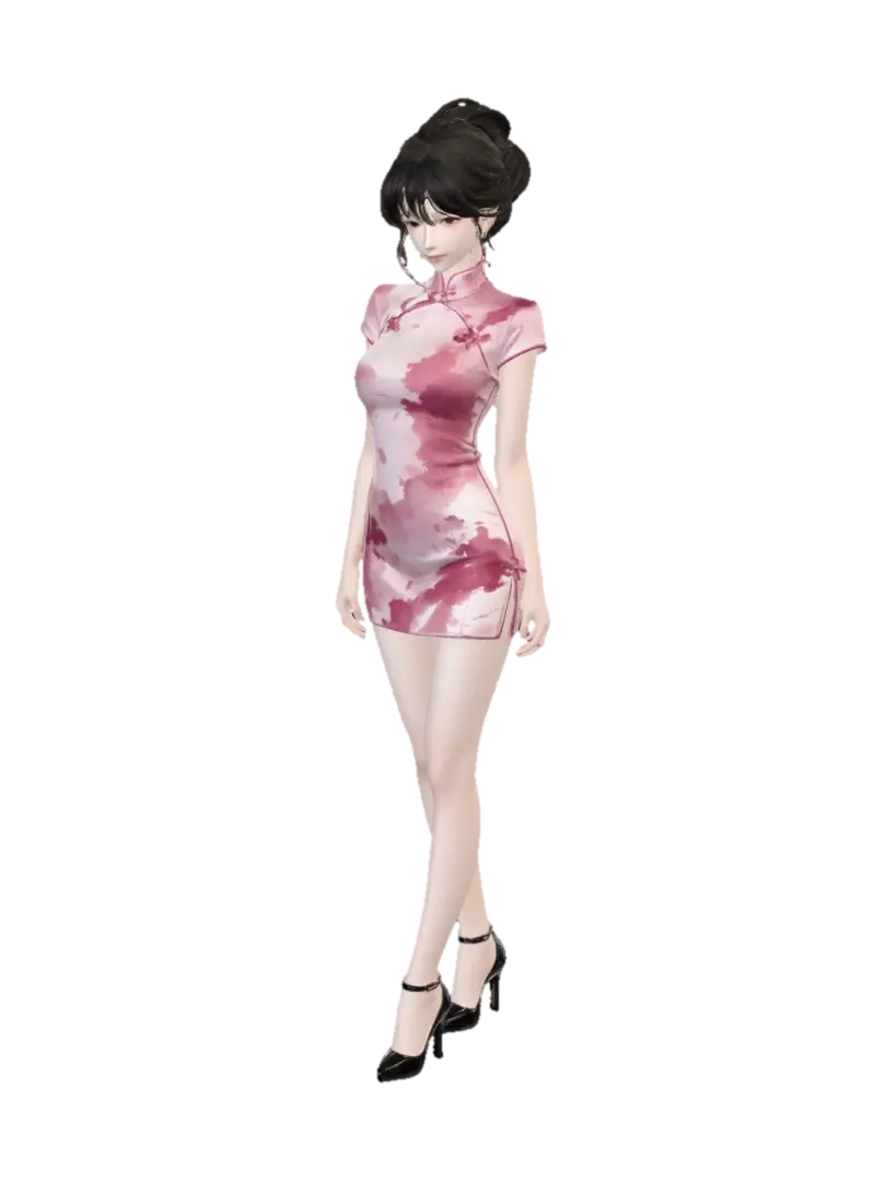 Pink Silk in the Rain - Reflection 的 AI 生成 3D 模型