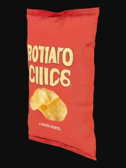 3D model for Potato Chips Packaging