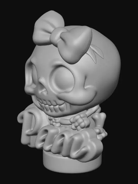 3D model for Skeleton Straw Topper-Pam