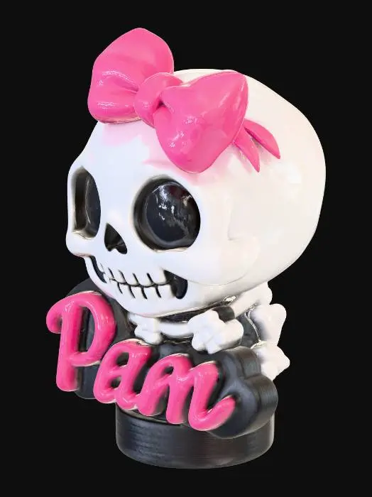 3D model for Skeleton Straw Topper-Pam