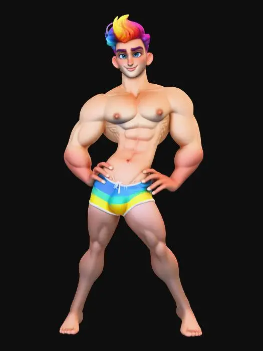 3D model for Rainbow Hero