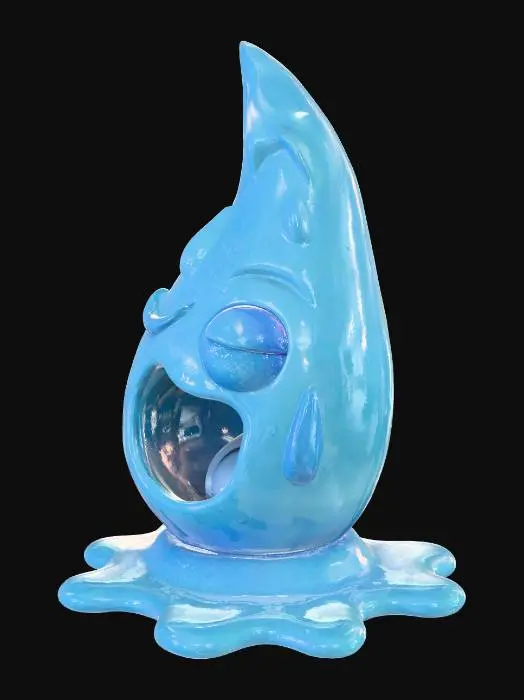 3D model for Blue slime drop