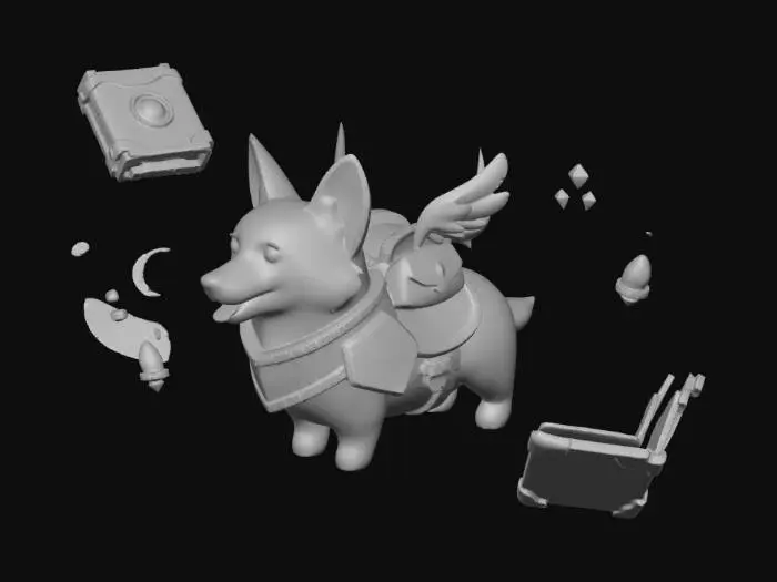 3D model for Skybound Corgi