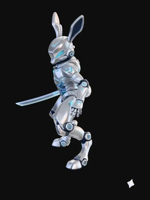 3D model for Azure Hare Knight