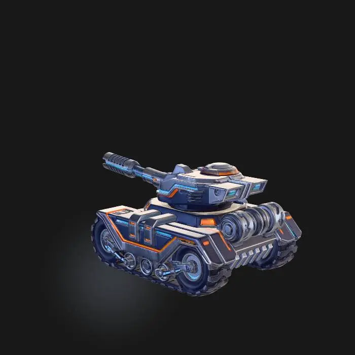 3D model for sci fi tank