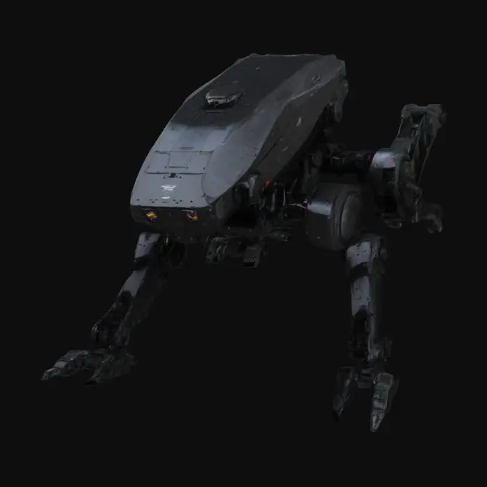 3D model for Black tactical Robotic Quadruped