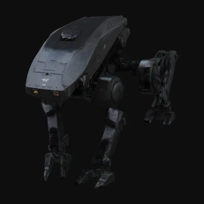3D model for Black tactical Robotic Quadruped