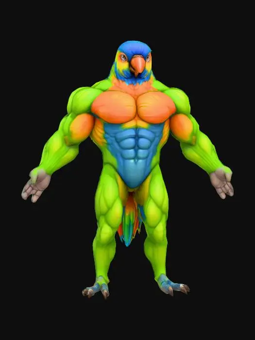 3D model for Rainbow Parrot Powerhouse