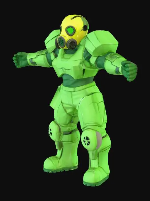 3D model for Green Armored Defender