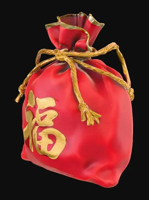 3D model for Red Luck Bag