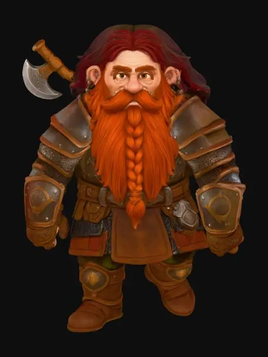 3D model for Axeworthy the Armored